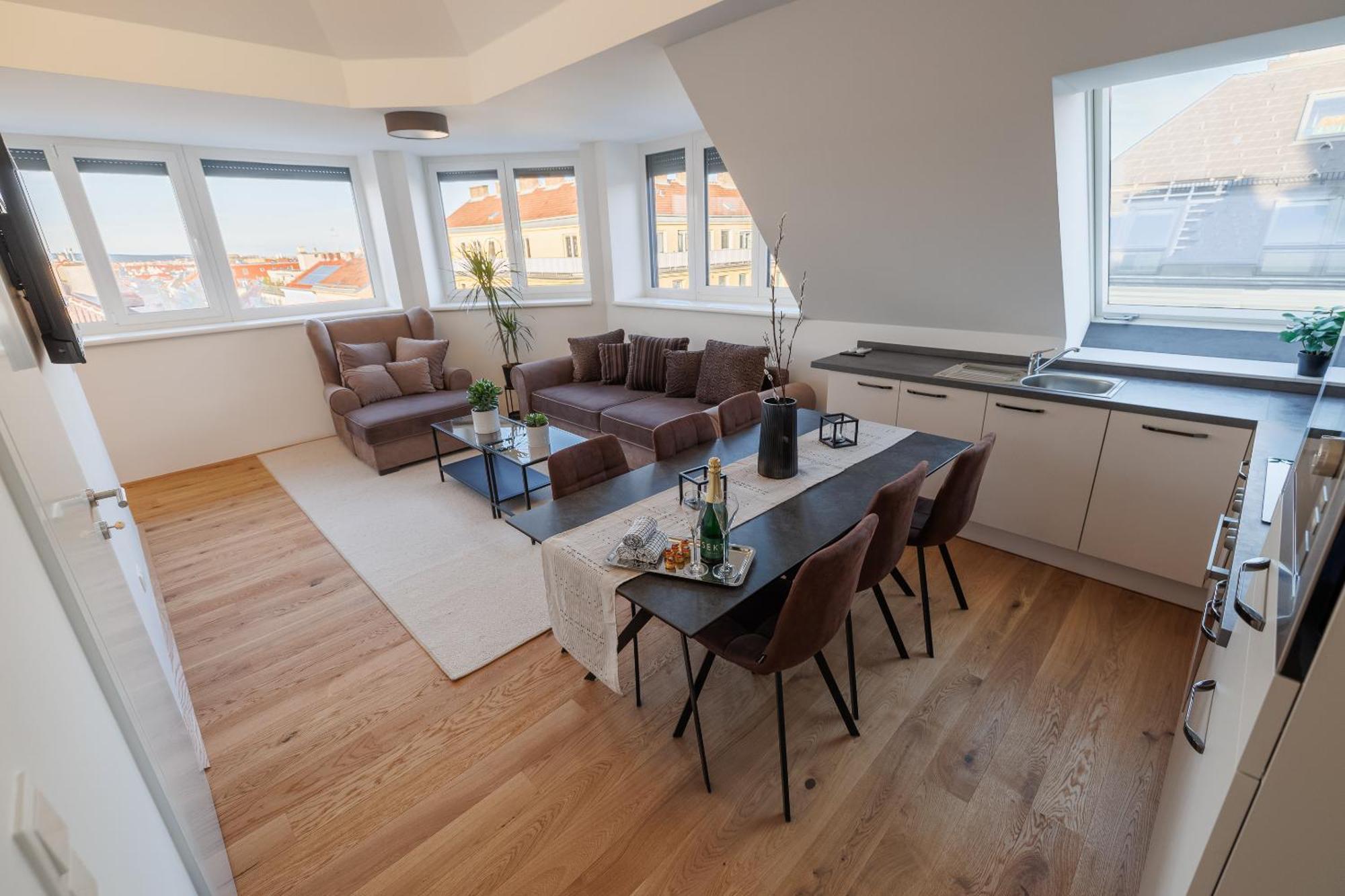 Symphony Apartments 40 - Modern Loft With Terrace And Grill In Central Location 维也纳 外观 照片