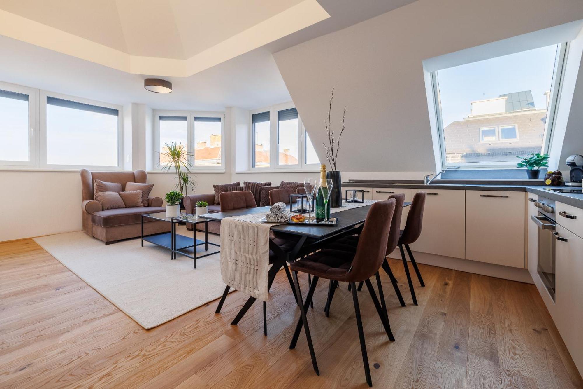 Symphony Apartments 40 - Modern Loft With Terrace And Grill In Central Location 维也纳 外观 照片